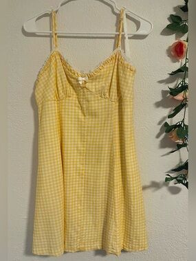 Trixxi Los Angeles Yellow Gingham Dress